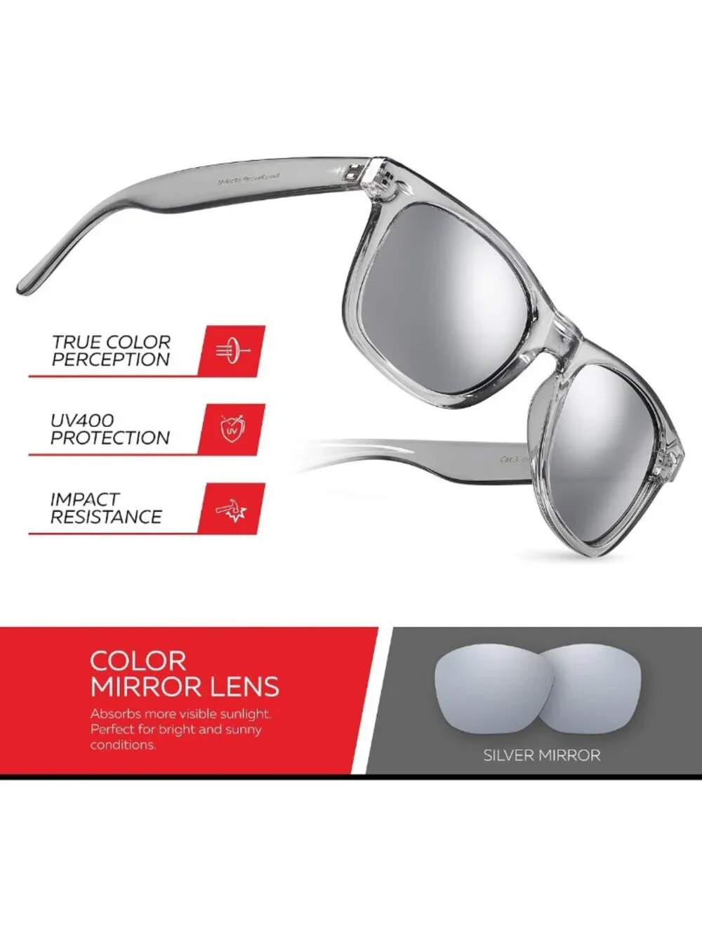 Colorful Neon 80s Mirrored Sunglasses | Retro Translucent Frame for Men & Women